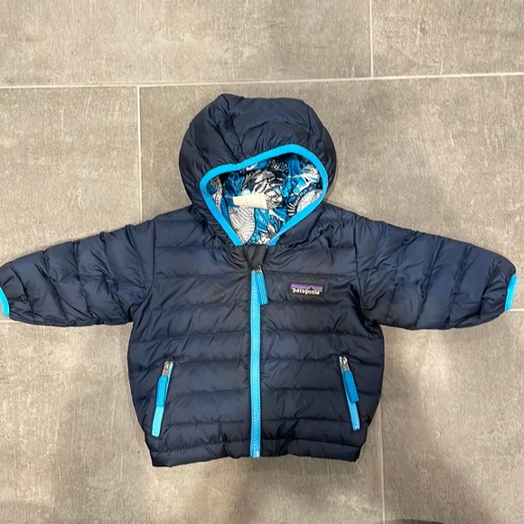 Patagonia Other - Patagonia Baby Reversible Down Jacket, Size 3-6 months (fits up to 1yr), Navy